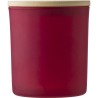 Bougie personnalisable en verre - Lucas Matières : bambou Couleurs : rouge goodies publicitaire événementiel