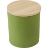 Bougie personnalisable en verre - Lucas Matières : bambou Couleurs : rouge accessoire événementiel unique