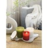 Bougie personnalisable en verre - Lucas Matières : bambou Couleurs : rouge goodies publicitaire événementiel