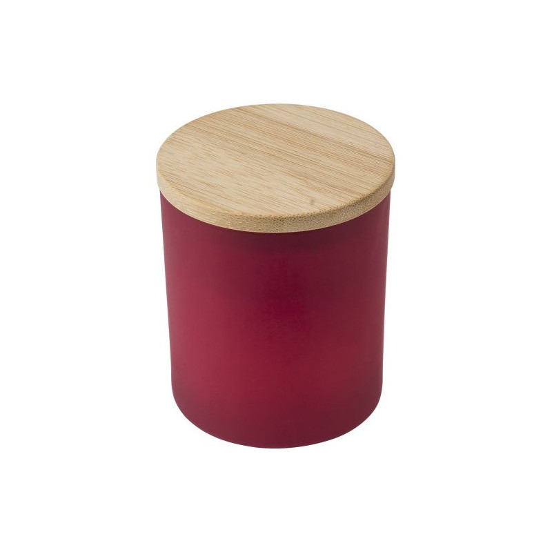 Bougie  en verre personnalisée - Matthew Matières : bambou Couleurs : vert objet promo petit budget