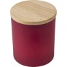 Bougie  en verre personnalisée - Matthew Matières : bambou Couleurs : rouge cadeau affaires élégant