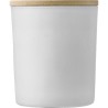 Bougie  en verre personnalisée - Matthew Matières : bambou Couleurs : blanc personnalisable avec votre logo