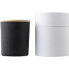 Bougie  en verre personnalisée - Matthew Matières : bambou Couleurs : blanc marquage laser ultra précis
