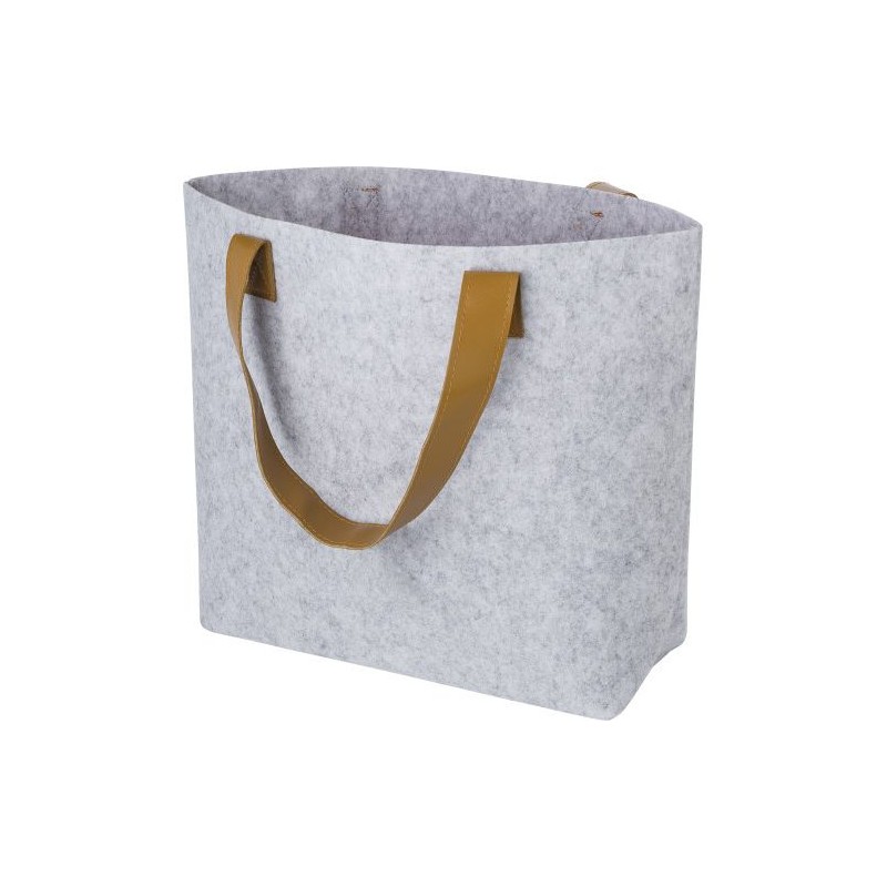 Sac shopping  en feutre rPET personnalisable Hunter Matières : PET recyclé Couleurs : gris clair objet promotionnel éco-responsa