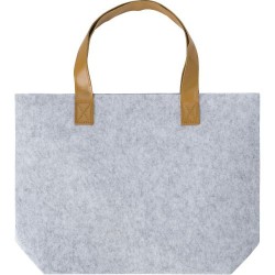 Sac shopping  en feutre rPET personnalisable Hunter Matières : PET recyclé Couleurs : gris impression haute définition
