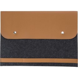 Pochette  en feutre rPET pour ordinateur Jonathan Matières : PET recyclé Couleurs : gris