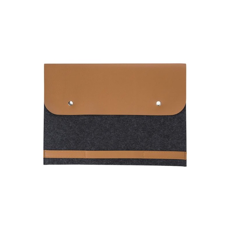 Pochette  en feutre rPET pour ordinateur Jonathan Matières : PET recyclé Couleurs : gris