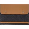 Pochette  en feutre rPET pour ordinateur Jonathan Matières : PET recyclé Couleurs : gris