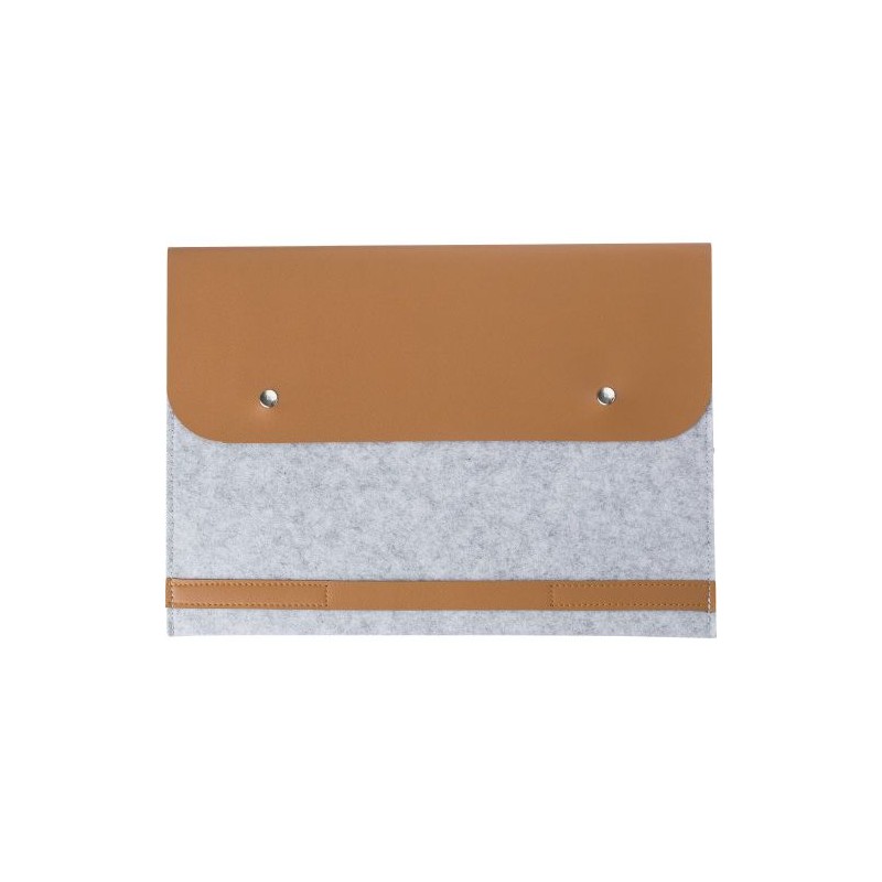 Pochette  en feutre rPET pour ordinateur Jonathan Matières : PET recyclé Couleurs : gris cadeau entreprise pas cher