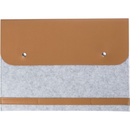 Pochette  en feutre rPET pour ordinateur Jonathan Matières : PET recyclé Couleurs : gris cadeau entreprise pas cher