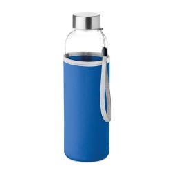 Bouteille en verre  500 ml personnalisée UTAH GLASS Matières : verre Couleurs : bleu royal marquage laser ultra précis