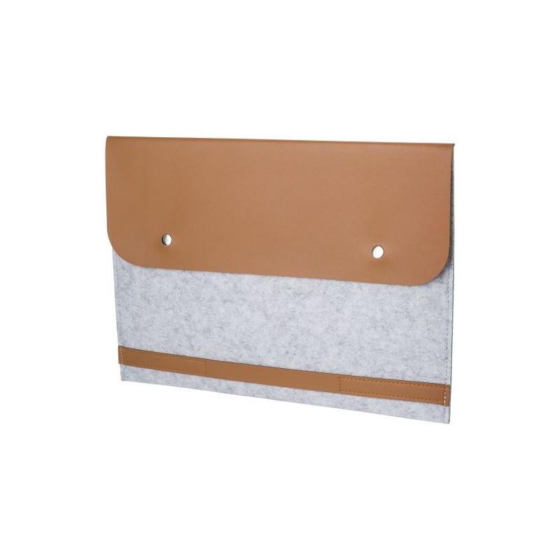 Pochette  en feutre rPET pour ordinateur Jonathan Matières : PET recyclé Couleurs : gris cadeau collaborateur premium