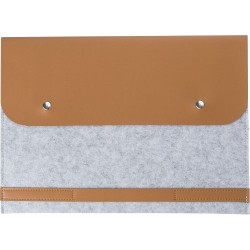Pochette  en feutre rPET pour ordinateur Jonathan Matières : PET recyclé Couleurs : gris clair personnalisable avec votre logo
