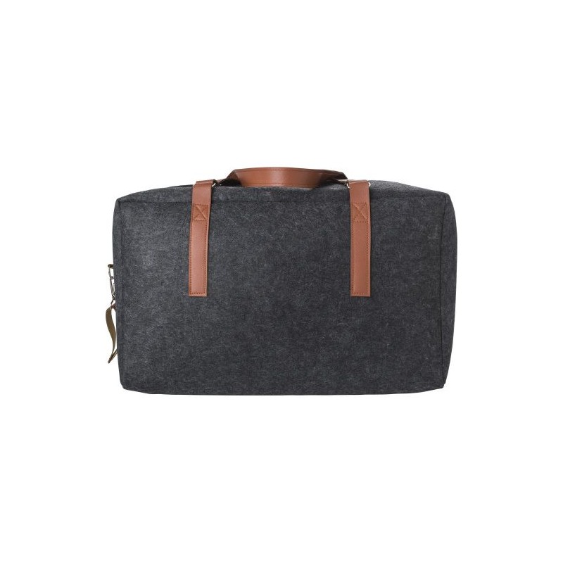 Sac de voyage personnalisé en feutre rPET  Natalie Matières : PET recyclé Couleurs : gris cadeau entreprise pas cher