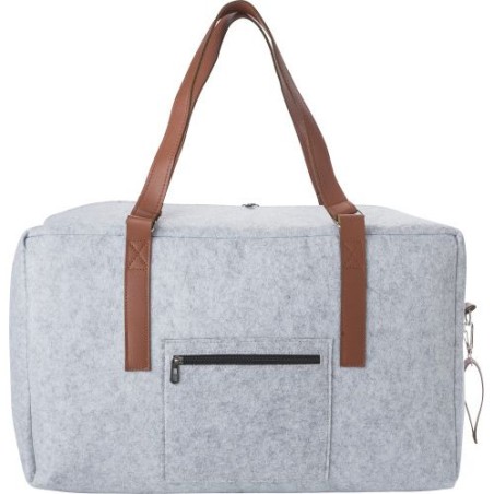Sac de voyage personnalisé en feutre rPET  Natalie Matières : PET recyclé Couleurs : gris objet promotionnel éco-responsable