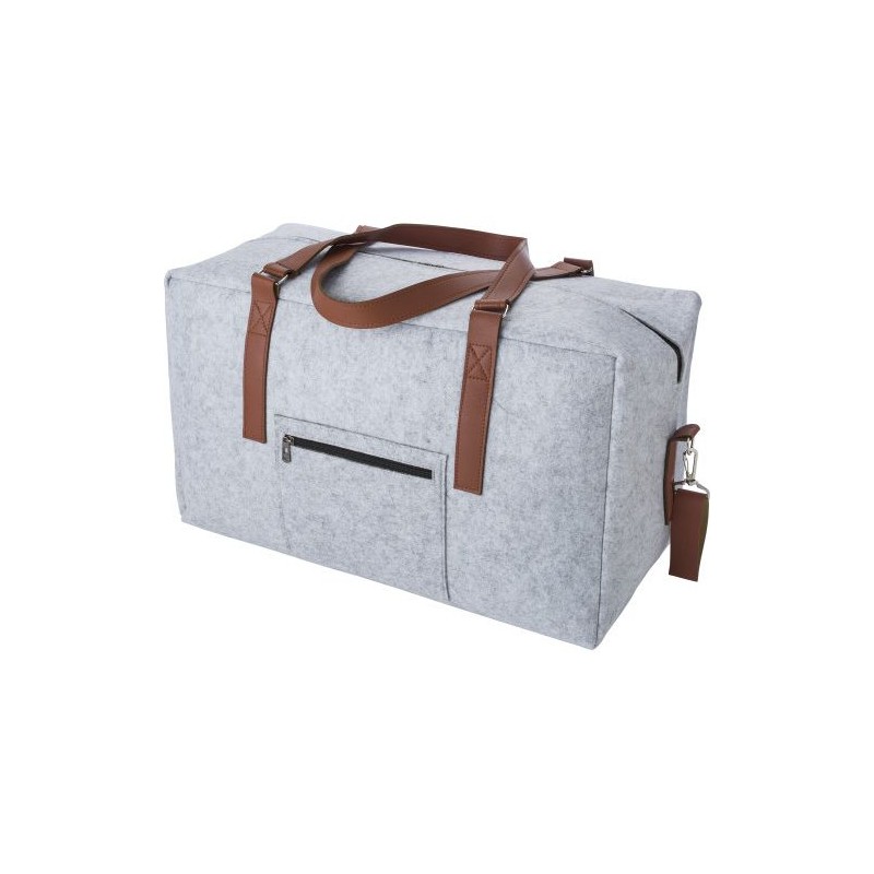 Sac de voyage personnalisé en feutre rPET  Natalie Matières : PET recyclé Couleurs : gris cadeau collaborateur premium