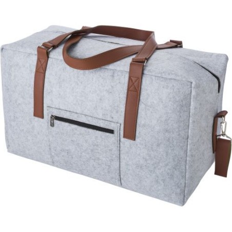 Sac de voyage personnalisé en feutre rPET  Natalie Matières : PET recyclé Couleurs : gris cadeau collaborateur premium
