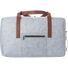Sac de voyage personnalisé en feutre rPET  Natalie Matières : PET recyclé Couleurs : gris clair personnalisable avec votre logo