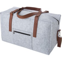Sac de voyage personnalisé en feutre rPET  Natalie Matières : PET recyclé Couleurs : gris clair livraison express 24h 48h