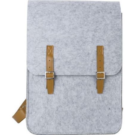 Sac à dos personnalisé en feutre rPET - Avery Matières : PET recyclé Couleurs : gris clair