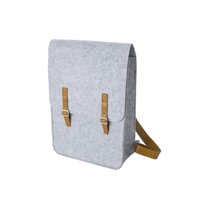 Sac à dos personnalisé en feutre rPET - Avery Matières : PET recyclé Couleurs : gris clair livraison express 24h 48h