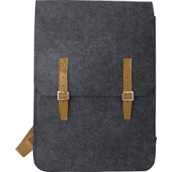 Sac à dos personnalisé en feutre rPET - Avery Matières : PET recyclé Couleurs : gris personnalisable avec votre logo