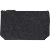 Trousse de toilette  en feutre rPET personnalisée Lucy Matières : PET recyclé Couleurs : gris
