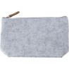 Trousse de toilette  en feutre rPET personnalisée Lucy Matières : PET recyclé Couleurs : gris clair personnalisable avec votre l