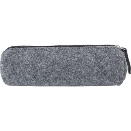 Trousse  en feutre rPET - Samantha Matières : PET recyclé Couleurs : gris foncé cadeau entreprise pas cher