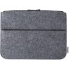 Pochette  en feutre rPET pour ordinateur personnalisée Emilia Matières : PET recyclé Couleurs : gris