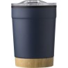 Mug personnalisé en acier inoxydable - Sophia Matières : bambou Couleurs : bleu marine