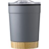 Mug personnalisé en acier inoxydable - Sophia Matières : bambou Couleurs : gris personnalisable avec votre logo