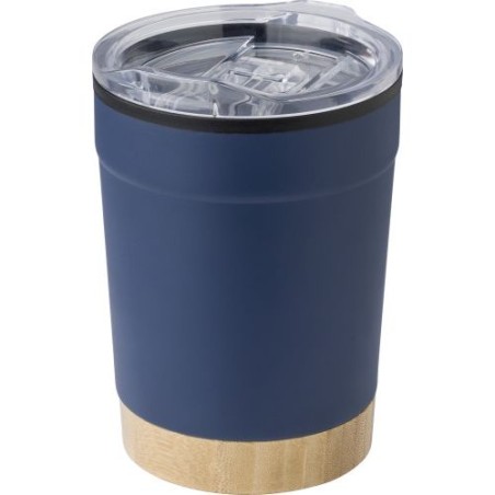 Mug personnalisé en acier inoxydable - Sophia Matières : bambou Couleurs : gris personnalisation rapide en France