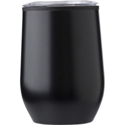 Mug publicitaire en acier inoxydable Zoe Matières : métal Couleurs : noir
