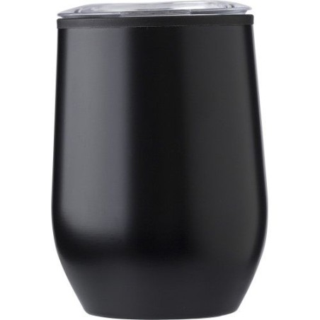 Mug publicitaire en acier inoxydable Zoe Matières : métal Couleurs : noir