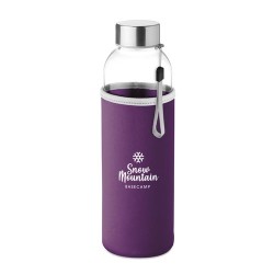 Bouteille en verre  500 ml personnalisée UTAH GLASS Matières : verre Couleurs : violet impression logo haute qualité