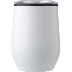 Mug publicitaire en acier inoxydable Zoe Matières : métal Couleurs : blanc impression haute définition