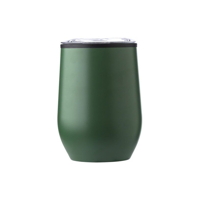 Mug publicitaire en acier inoxydable Zoe Matières : métal Couleurs : vert forêt personnalisable avec votre logo