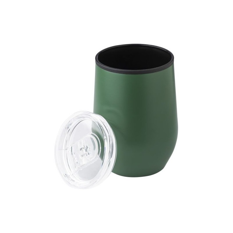 Mug publicitaire en acier inoxydable Zoe Matières : métal Couleurs : vert forêt personnalisation rapide en France