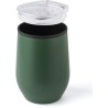 Mug publicitaire en acier inoxydable Zoe Matières : métal Couleurs : vert forêt impression logo haute qualité