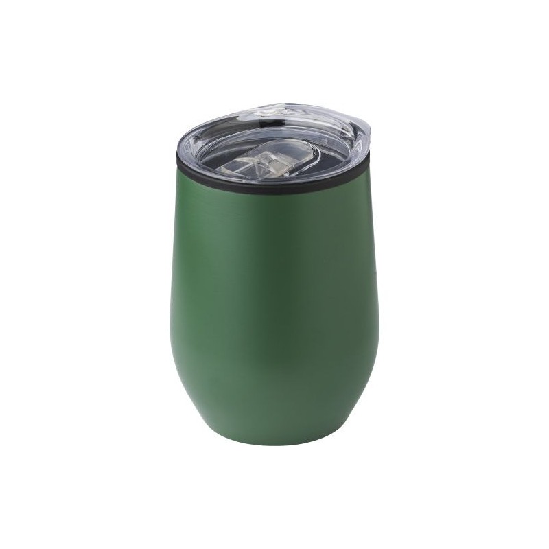 Mug publicitaire en acier inoxydable Zoe Matières : métal Couleurs : vert forêt marquage couleur éclatante