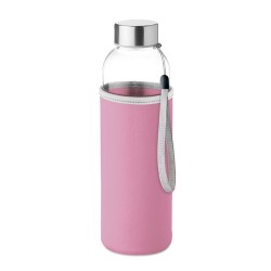 Bouteille en verre  500 ml personnalisée UTAH GLASS Matières : verre Couleurs : rose bébé objet promotionnel éco-responsable
