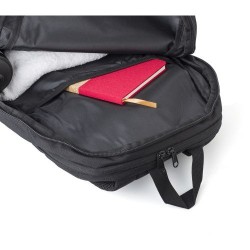 Sac à dos multifonction  en polyester rPET Sebastian Matières : nylon Couleurs : noir objet promotionnel éco-responsable
