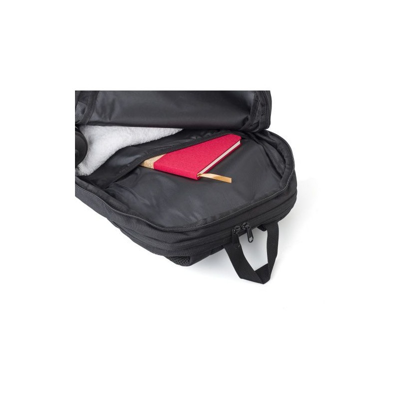 Sac à dos multifonction  en polyester rPET Sebastian Matières : nylon Couleurs : noir objet promotionnel éco-responsable