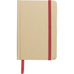 Carnet A6 personnalisé en matériau recyclé  - John Matières : caoutchouc Couleurs : rouge