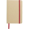 Carnet A6 personnalisé en matériau recyclé  - John Matières : caoutchouc Couleurs : rouge