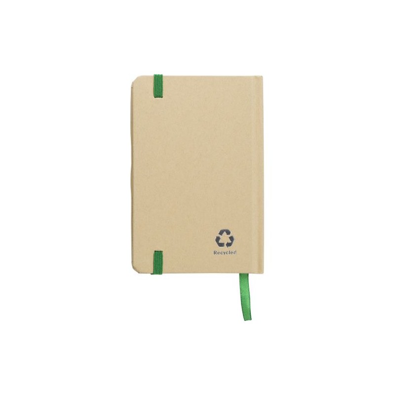 Carnet A6 personnalisé en matériau recyclé  - John Matières : caoutchouc Couleurs : rouge objet promotionnel éco-responsable