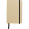 Carnet A6 personnalisé en matériau recyclé  - John Matières : caoutchouc Couleurs : noir objet promotionnel éco-responsable