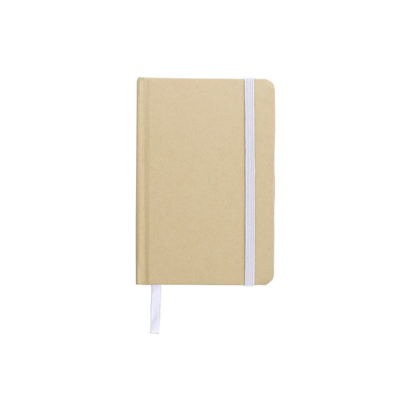 Carnet A6 personnalisé en matériau recyclé  - John Matières : caoutchouc Couleurs : blanc livraison express 24h 48h