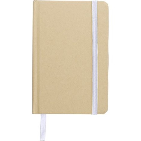 Carnet A6 personnalisé en matériau recyclé  - John Matières : caoutchouc Couleurs : blanc livraison express 24h 48h